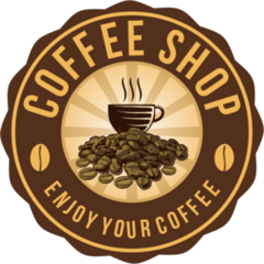Coffee Shop Badge Sticker