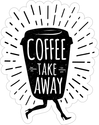 Coffee Take Away Sticker