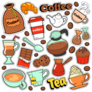Coffee & Tea Sticker Sheet