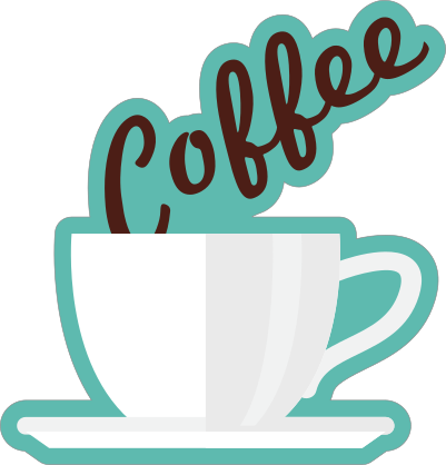 Coffee Text in Mug Sticker