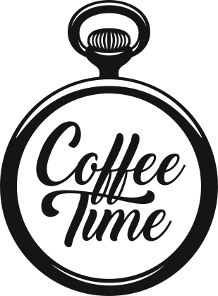 Coffee Time Clock Sticker