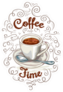 Coffee Time Swirly Sticker