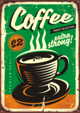 Coffee Vintage Tin Sign Sticker
