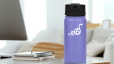 Coiled Snake Attacking Sticker on a Water Bottle (New) example