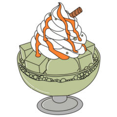 Cold Matcha Ice Cream Sticker