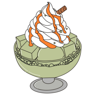 Cold Matcha Ice Cream Sticker