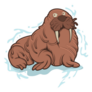 Cold Walrus Mascot Sticker