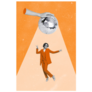 Collage 70s Disco Ball Dancer Sticker