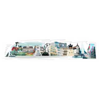 Collage Images Of Geneva, Switzerland Sticker