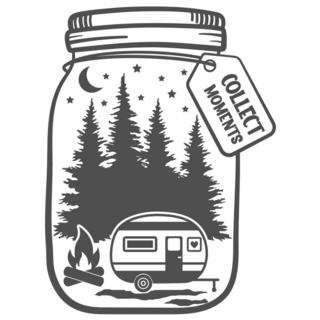 Collect Moments Camping Illustration Sticker
