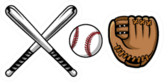 Collection Of Baseball Equipment Illustrations Sticker