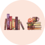 Collection Of Books In Watercolor Sticker