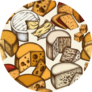 Collection Of Cheese Seamless Pattern Sticker