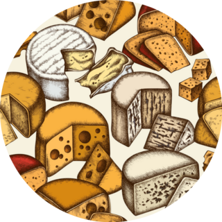 Collection Of Cheese Seamless Pattern Sticker