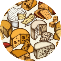 Collection Of Cheese Seamless Pattern Sticker