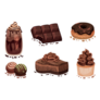 Collection Of Chocolate Desserts Sticker