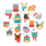 Collection Of Christmas Cats Sticker