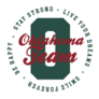 College Varsity Font Typography Oklahoma Slogan Sticker