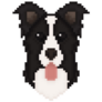 Collie Pixel Art Sticker