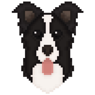 Collie Pixel Art Sticker