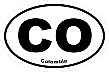 Colombia CO Oval Sticker