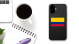 Colombia Country Flag Sticker on a Phone (New) example