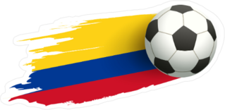 Colombia Flag Soccer Ball Sticker