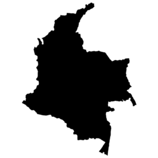 Colombia Map Simple Sticker