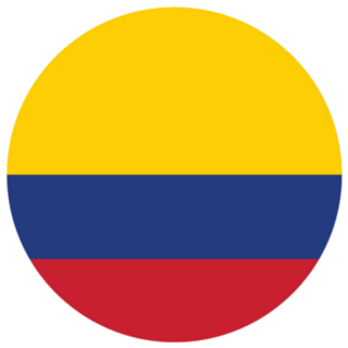 Colombia Round Country Flag Sticker