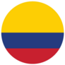 Colombia Round Country Flag Sticker