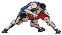 Color Freestyle Wrestling Illustration Sticker