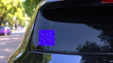 Color Makeup Symbols Sticker on a Rear Car Window (New) example