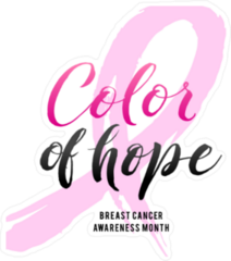 Color Of Hope Breast Cancer Awareness Sticker