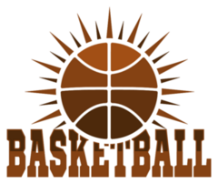 Color Vector Logo With A Picture Of A Basketball With The Sun Sticker