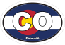 Colorado Co State Flag Oval Sticker