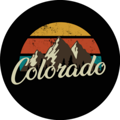 Colorado Mountain Illustration Sticker