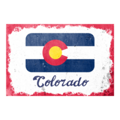 Colorado State Flag Vintage Sticker