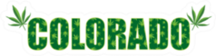 Colorado State Legal Marijuana Sign Illustration Sticker
