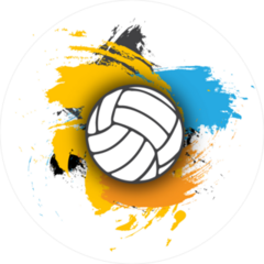 Colored Brushstrokes Volleyball Sticker