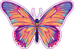Colored Butterfly Sticker