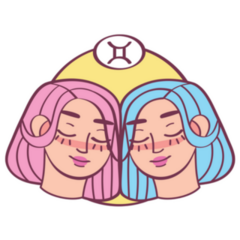Colored Gemini Icon Sticker