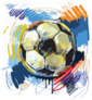 Colored Soccer Ball Sticker