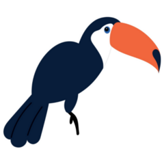 Colored Toucan Tropical Brazilian Bird Sticker