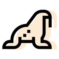Colored Walrus Icon Sticker