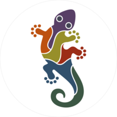 Colorful Abstract Design Gecko Sticker