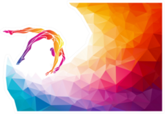 Colorful Art Gymnastics Sticker