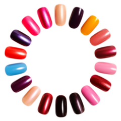 Colorful Assortment Of Nail Polish Frame Sticker