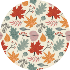 Colorful Autumn Natural Seamless Pattern Sticker