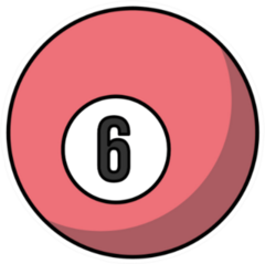 Colorful Billiard Ball Icon Sticker