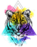 Colorful Boho Tiger Sticker